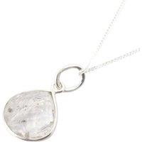 Harfi Women's Herkimer Diamond April Birthstone Crystal Sterling Silver Necklace | Size: 18 inches