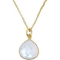 Harfi Women's 18ct Gold Vermeil Plated Moonstone June Birthstone Necklace | Size: 18 inches