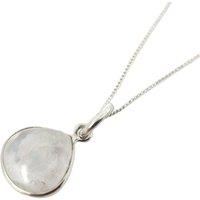 Harfi Women's Moonstone June Birthstone 925 Sterling Silver Necklace | Size: 18 inches