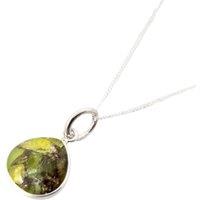 Harfi Women's Peridot Birthstone Sterling Silver Necklace | Size: 18 inches
