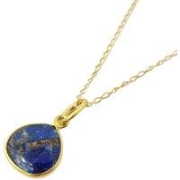 Harfi Women's 18ct Gold Vermeil Plated Sapphire September Birthstone Necklace | Size: 18 inches