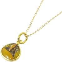 Harfi Women's 18ct Gold Vermeil Plated Citrine November Birthstone Necklace | Size: 18 inches