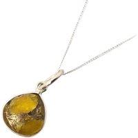 Harfi Women's Citrine November Birthstone Sterling Silver Necklace | Size: 18 inches