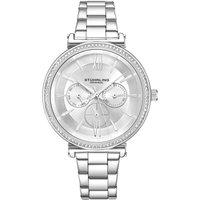 STHRLING Original Women's Aria 3908 Wrist Quartz Watch 40mm Case with Stainless steel link bracelet in Silver