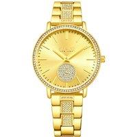 SO&CO Women's Madison 5525 38mm Silver Crystal Studded Watch with Stainless Steel Bracelet - Model 5525 in Gold