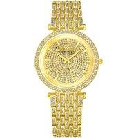 Madison 5527 38mm Crystal Encrusted Watch with Stainless Steel Bracelet