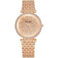 SO&CO Women's Madison 5527 38mm Crystal Encrusted Watch with Stainless Steel Bracelet in Gold