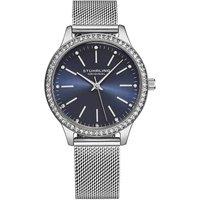 4044 Women's Quartz Watch: Crystal Studded Mesh Bracelet and Elegant Design