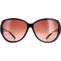 Ted Baker Women's Oval Black Purple Brown Gradient TB1394 Shay