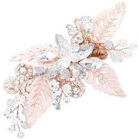 Molly Rose Gold Leaf And Navette Circle Clip - Gift Pouch