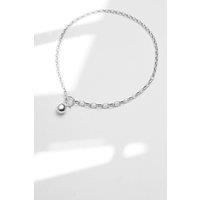 Simply Silver Women's Recycled Sterling Silver 925 Polished Orb Necklace