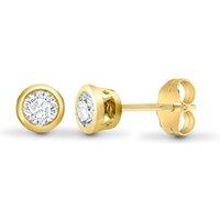 Jewelco London Women's 18ct Gold 0.2ct Diamond Solitaire Stud Earrings