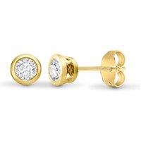 Jewelco London Women's 18ct Gold 0.35ct Diamond Solitaire Stud Earrings