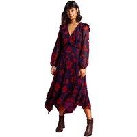 Floral Print Chiffon Midi Dress