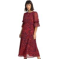 Leopard Print Chiffon Maxi Dress