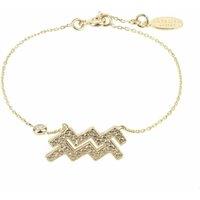 Latelita Women's Zodiac Horoscope Star Sign Bracelet Aquarius in Gold