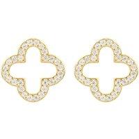 Latelita Women's Open Clover Earrings in Gold