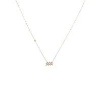 Latelita Women's Zodiac Star Sign Pendant Necklace Rose Gold Aquarius in White