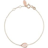 Latelita Women's Pisa Mini Teardrop Bracelet Rosegold Rose Quartz in Pink