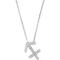 Latelita Women's Zodiac Star Sign Pendant Necklace Silver Sagittarius in White