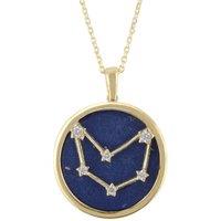 Latelita Women's Zodiac Lapis Lazuli Gemstone Star Constellation Pendant Necklace Gold Capricorn in Blue
