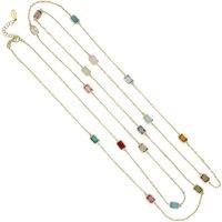 Latelita Women's Venice Rainbow 120Cm Necklace Gold in Blue