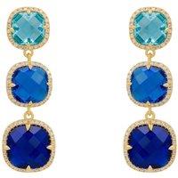 Latelita Women's Knightsbridge Earrings Gold Blues in Blue
