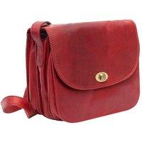 PRIMEHIDE Women's 'Tuscan' Large Triple Compartment Handbag in Red
