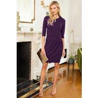Hot Squash Women's Pleat Waist Dress in Purple | Size: 18