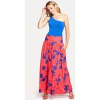 Hot Squash Women's Roll Top Maxi Skirt in Blue | Size: 16