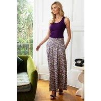 Hot Squash Women's Box Pleat Maxi Skirt in Violet | Size: 20