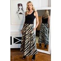 Hot Squash Women's Roll Top Maxi Skirt in Camel | Size: 16