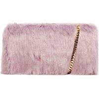 Faux Fur Clutch Bag & Chain