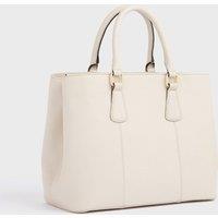 OSPREY LONDON Women's The Adaline Leather Work Bag in Off-White