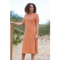 Kite Women's Thornicombe Jersey T-Shirt Dress Petal Perfume in Orange | Size: 8