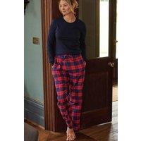 British Boxers Women's 'Dumbarton' Tartan Brused Cotton Pyjama Trousers | Size: XL