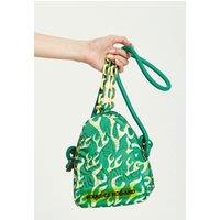 House of Holland Women's Mint Green Flame Bag With Quilted Logo & Chain Detail