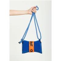 Cross Body Bag In Teddy Dark Blue And Orange