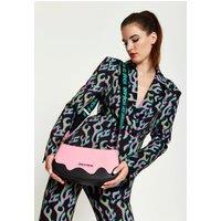 Pink Cross Body Bag With Printed Logo