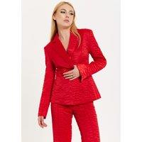 House of Holland Women's Lips Quilted Blazer In Red | Size: 12