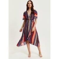 Liquorish Women's Multicolour Paisley Print Midi Wrap Dress | Size: 10