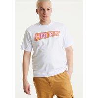 House of Holland Women's Iridescent Laser Cut Printed T-Shirt in White | Size: Medium