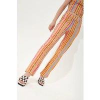 Multicolour Striped Jersey Trousers