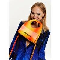 House of Holland Women's Orange Ombre Heart Cut Out Bag
