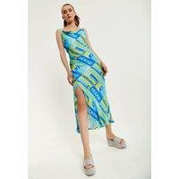House of Holland Women's Printed Cowl Neck Midi Dress | Size: 14