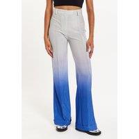Ombre Shimmer Trousers In Blue And Silver