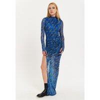 House Of Holland Rocket Print Mesh Dress