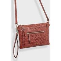 The Ruby Leather Crossbody Clutch Bag