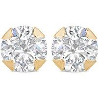 Fraser Hart Women's 9ct Yellow Gold 5mm Four Claw Cubic Zirconia Stud Earrings