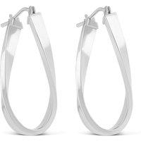 Fraser Hart Women's 9ct White Gold Figure of 8 Twist Hoop Earrings